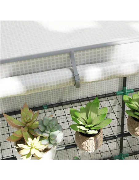 Outsunny Three-Tier Mini Greenhouse - White