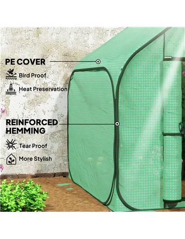 Outsunny 150 x 148cm Pop-Up Greenhouse - Green