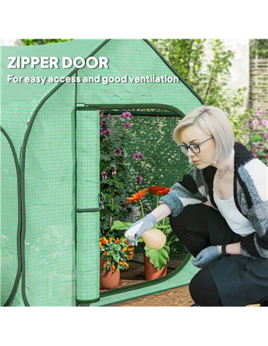 Outsunny 150 x 148cm Pop-Up Greenhouse - Green