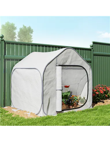 Outsunny 150 x 148cm Pop-Up Greenhouse - White