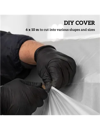 Outsunny 6 X 10m Heavy Duty (150um/6mil) Polypropylene Greenhouse Cover Replacement, UV Resistant Waterproof Plastic Polytunnel 