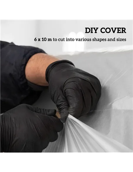 Outsunny 6 X 10m Heavy Duty (150um/6mil) Polypropylene Greenhouse Cover Replacement, UV Resistant Waterproof Plastic Polytunnel 