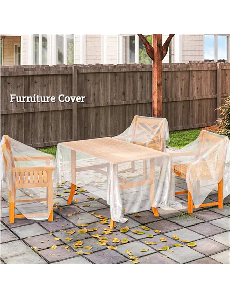 Outsunny 6 X 10m Heavy Duty (150um/6mil) Polypropylene Greenhouse Cover Replacement, UV Resistant Waterproof Plastic Polytunnel 