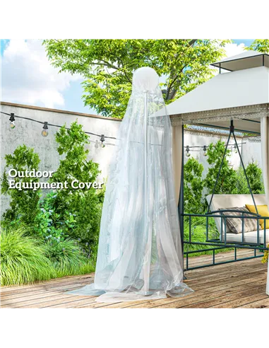 Outsunny 6 X 10m Heavy Duty (150um/6mil) Polypropylene Greenhouse Cover Replacement, UV Resistant Waterproof Plastic Polytunnel 