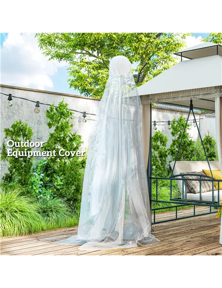 Outsunny 6 X 10m Heavy Duty (150um/6mil) Polypropylene Greenhouse Cover Replacement, UV Resistant Waterproof Plastic Polytunnel 