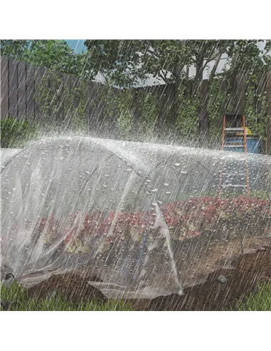 Outsunny 6 X 10m Heavy Duty (150um/6mil) Polypropylene Greenhouse Cover Replacement, UV Resistant Waterproof Plastic Polytunnel 