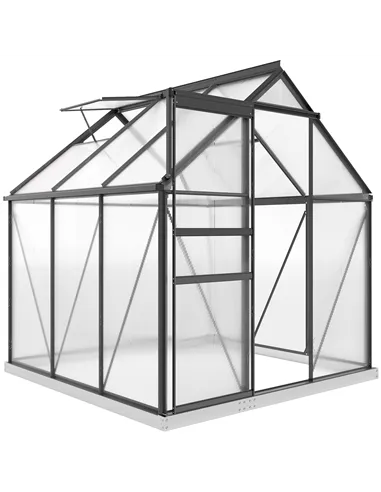 Outsunny 190 x 190cm Walk-In Polycarbonate Greenhouse