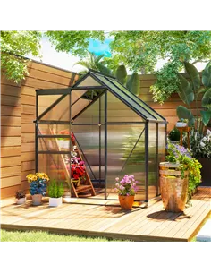 Outsunny 192.5 x 131cm Walk-In Polycarbonate Greenhouse 2
