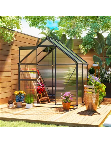 Outsunny 192.5 x 131cm Walk-In Polycarbonate Greenhouse