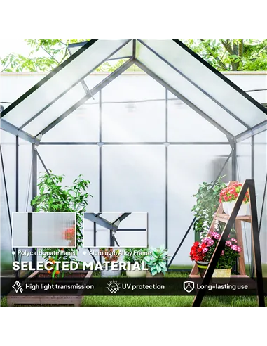 Outsunny 192.5 x 131cm Walk-In Polycarbonate Greenhouse
