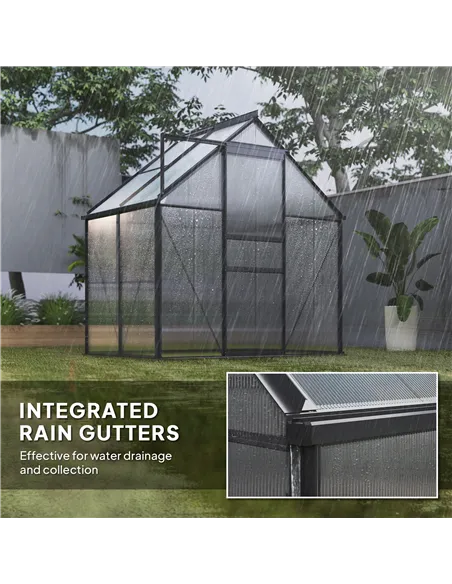 Outsunny 192.5 x 131cm Walk-In Polycarbonate Greenhouse