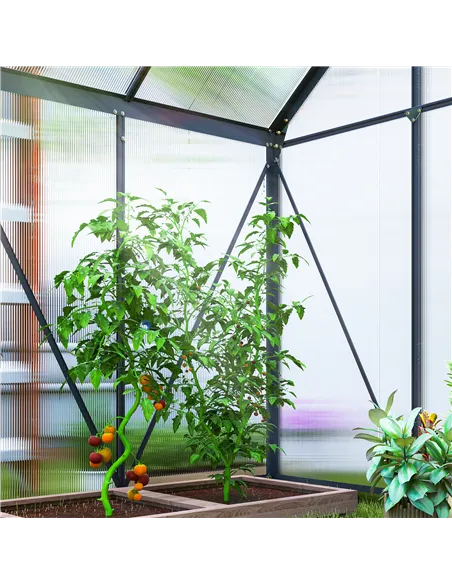Outsunny 192.5 x 131cm Walk-In Polycarbonate Greenhouse