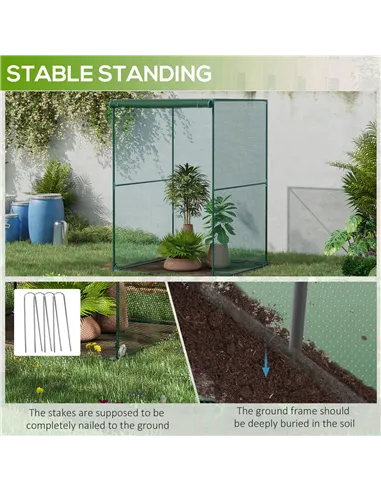 Outsunny Set of 2 Fruit Cage Bird Netting, Vegetable Plant Protection Tent with Zipped Door, Anti Bird, Insects, Small Animals, 