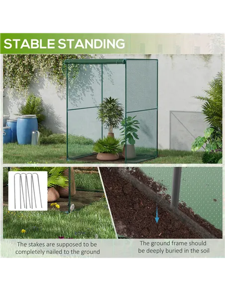 Outsunny Set of 2 Fruit Cage Bird Netting, Vegetable Plant Protection Tent with Zipped Door, Anti Bird, Insects, Small Animals, 