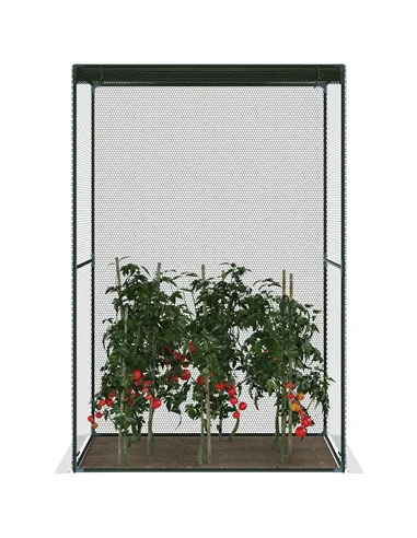 Outsunny Set of 2 Fruit Cage Bird Netting, Vegetable Plant Protection Tent with Zipped Door, Anti Bird, Insects, Small Animals, 