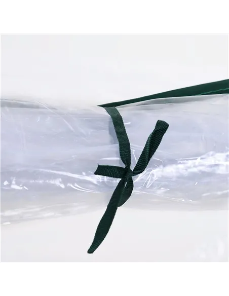 Outsunny Set of 2 Tunnel Greenhouse, Green Grow House with Roll-up Door, Steel Frame, Plastic Cover for Garden, Outdoor, 250 x 1