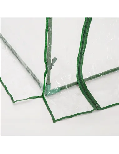 Outsunny Set of 2 Tunnel Greenhouse, Green Grow House with Roll-up Door, Steel Frame, Plastic Cover for Garden, Outdoor, 200 x 1