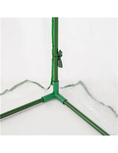 Outsunny Set of 2 Tunnel Greenhouse, Green Grow House with Roll-up Door, Steel Frame, Plastic Cover for Garden, Outdoor, 200 x 1