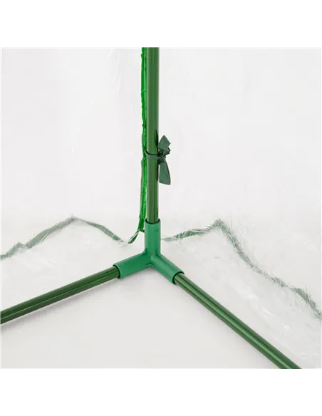 Outsunny Set of 2 Tunnel Greenhouse, Green Grow House with Roll-up Door, Steel Frame, Plastic Cover for Garden, Outdoor, 200 x 1