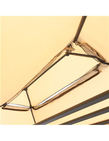 Outsunny 3 Seater Swing Chair 3-in-1 Convertible Garden Swing Seat Bed Gazebo Patio Bench Outdoor with Double Tier Canopy, Cushi