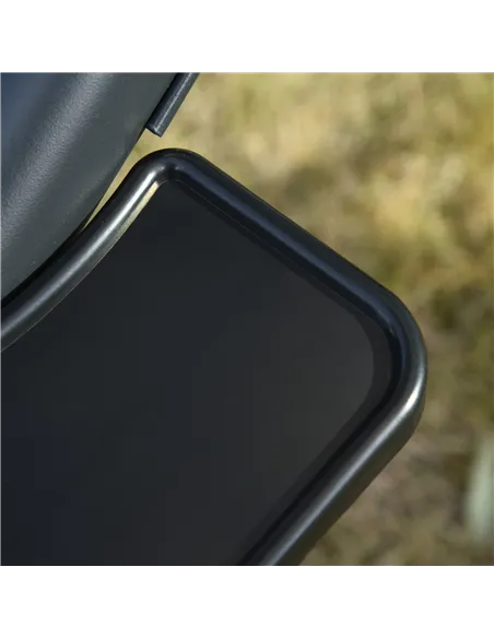 Outsunny Canopy Swing 2 Separate Relax Chairs w/ Handrails and Removable Canopy Grey