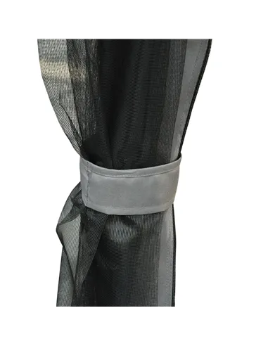 Outsunny 3 Seater Swing Chair 3-in-1 Convertible Garden Swing Seat Bed Gazebo Patio Bench Outdoor with Double Tier Canopy, Cushi