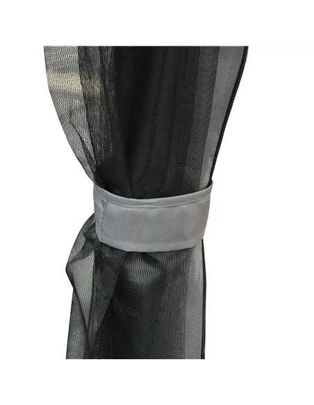 Outsunny 3 Seater Swing Chair 3-in-1 Convertible Garden Swing Seat Bed Gazebo Patio Bench Outdoor with Double Tier Canopy, Cushi