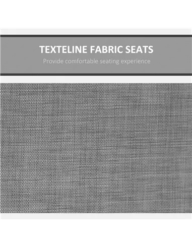 Outsunny 3 Person Outdoor Patio Porch Swing Chair with High Back Design, Side Pouches and Adjustable Canopy, Charcoal Grey