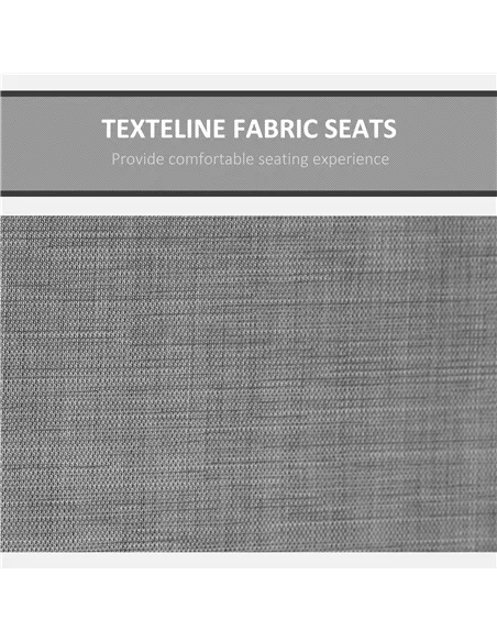 Outsunny 3 Person Outdoor Patio Porch Swing Chair with High Back Design, Side Pouches and Adjustable Canopy, Charcoal Grey