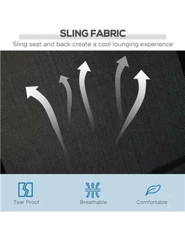 Outsunny Outdoor 3-Seater Swing Chair-Black