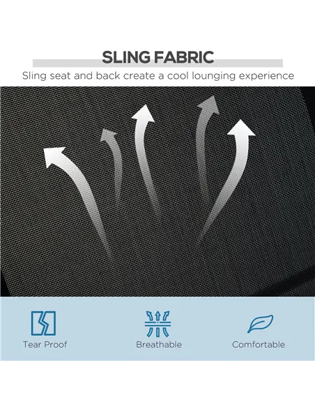 Outsunny Outdoor 3-Seater Swing Chair-Black