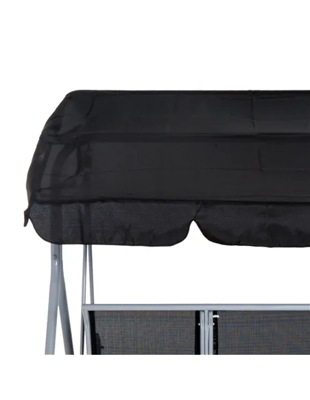 Outsunny Outdoor 3-Seater Swing Chair-Black