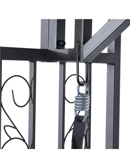 Outsunny Outdoor Garden 2 Seater Canopy Swing Chair Seat Porch Loveseat Vintage Hammock Cushioned Seat w/ and Side Drink Panel