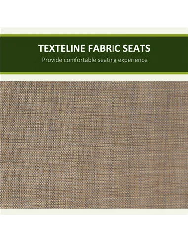 Outsunny 3 Seater Garden Swing Seat Outdoor Swing Chair with High Back Design, Steel Frame, Side Pouches, Adjustable Canopy, Bro