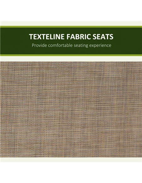 Outsunny 3 Seater Garden Swing Seat Outdoor Swing Chair with High Back Design, Steel Frame, Side Pouches, Adjustable Canopy, Bro