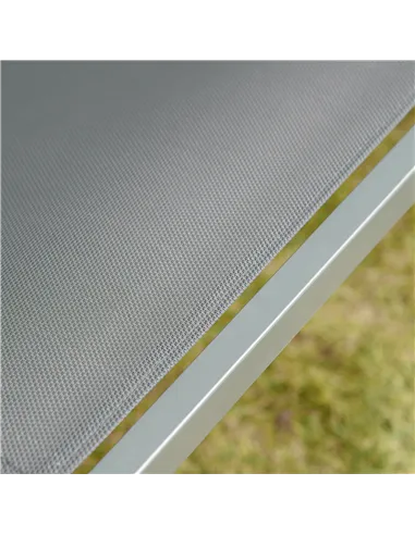 Outsunny Three Person Steel Outdoor Porch Swing Chair Bench w/ Canopy Cover Grey