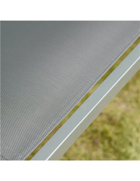 Outsunny Three Person Steel Outdoor Porch Swing Chair Bench w/ Canopy Cover Grey