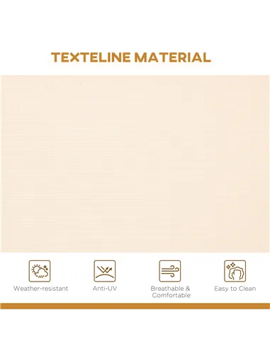 Outsunny 3 Seater Swing Chair, Garden Swing Bench with Canopy, Breathable Mesh Seat and Heavy Duty Steel Frame for Patio, Yard, 