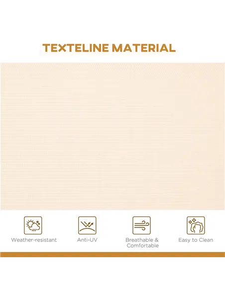 Outsunny 3 Seater Swing Chair, Garden Swing Bench with Canopy, Breathable Mesh Seat and Heavy Duty Steel Frame for Patio, Yard, 