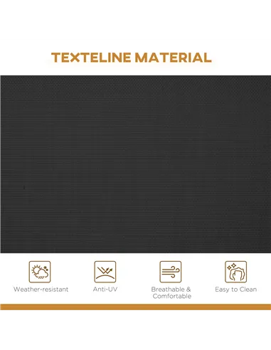 Outsunny Three-Seater Garden Swing Chair, with Canopy - Black