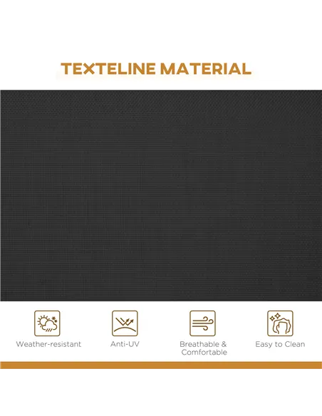 Outsunny Three-Seater Garden Swing Chair, with Canopy - Black