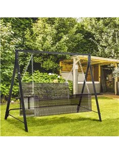 Outsunny Steel Frame Multi-Swing Seat Frame - Black 2