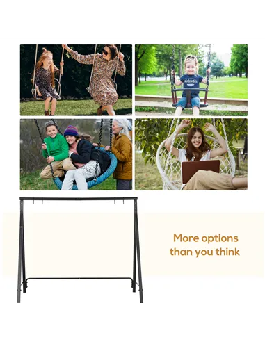 Outsunny Steel Frame Multi-Swing Seat Frame - Black