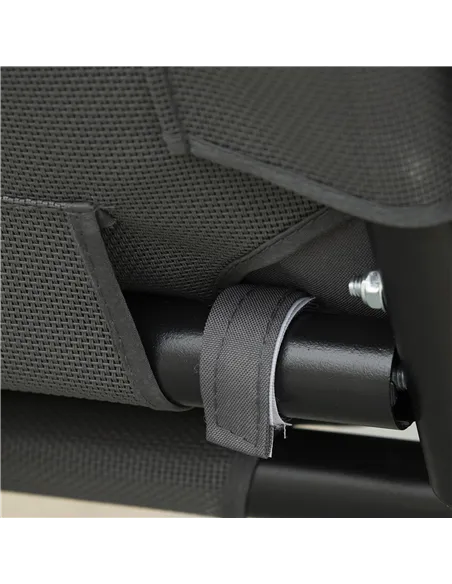 Outsunny 2 Seater Garden Swing Chair with Adjustable Tilting Canopy, Outdoor Hammock Bench with Steel Frame for Patio, Grey