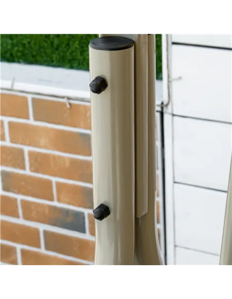 Outsunny Three-Seater Garden Swing Seat - Light Brown