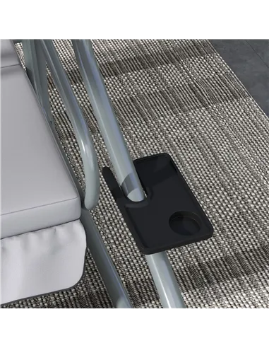 Outsunny Three-Person garden Swing Chair, with Adjustable Canopy - Light Grey