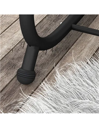 Outsunny Three-Person garden Swing Chair, with Adjustable Canopy - Light Brown