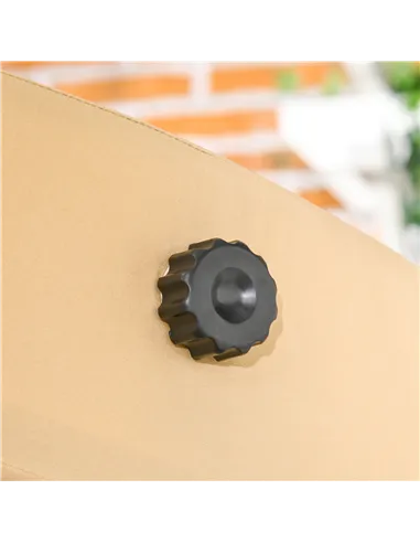 Outsunny Two-Seater Garden Swing Bench, with Adjustable Canopy - Beige