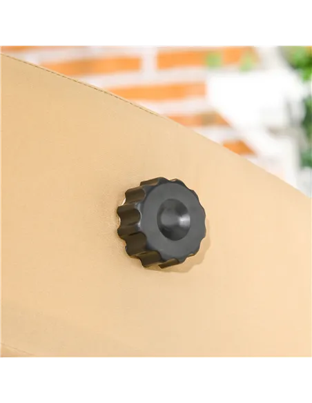 Outsunny Two-Seater Garden Swing Bench, with Adjustable Canopy - Beige