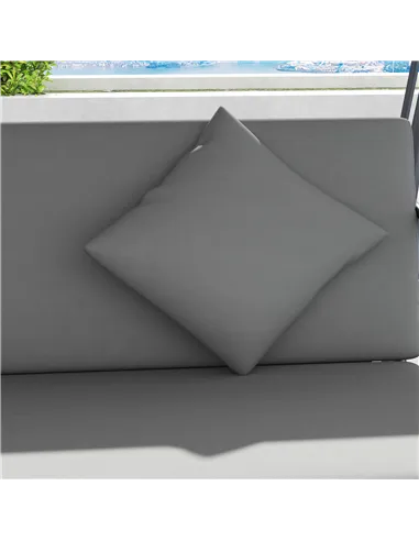 Outsunny Outdoor 2-in-1 Swing Chair Lounger 3 Seater Garden Swing Seat Bed Convertible Tilt Canopy W/ Cushion, Light Grey